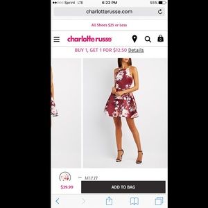 Floral homecoming dress